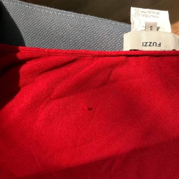FUZZI  Wrap Red Maxi Skirt Size S - Picture 6 of 11
